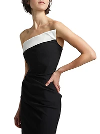 Tawia Two-Tone Asymmetric Gown