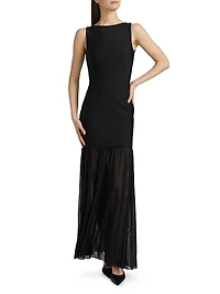 Athen Sleeveless Chiffon Skirt Cocktail Dress