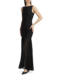 Athen Sleeveless Chiffon Skirt Cocktail Dress