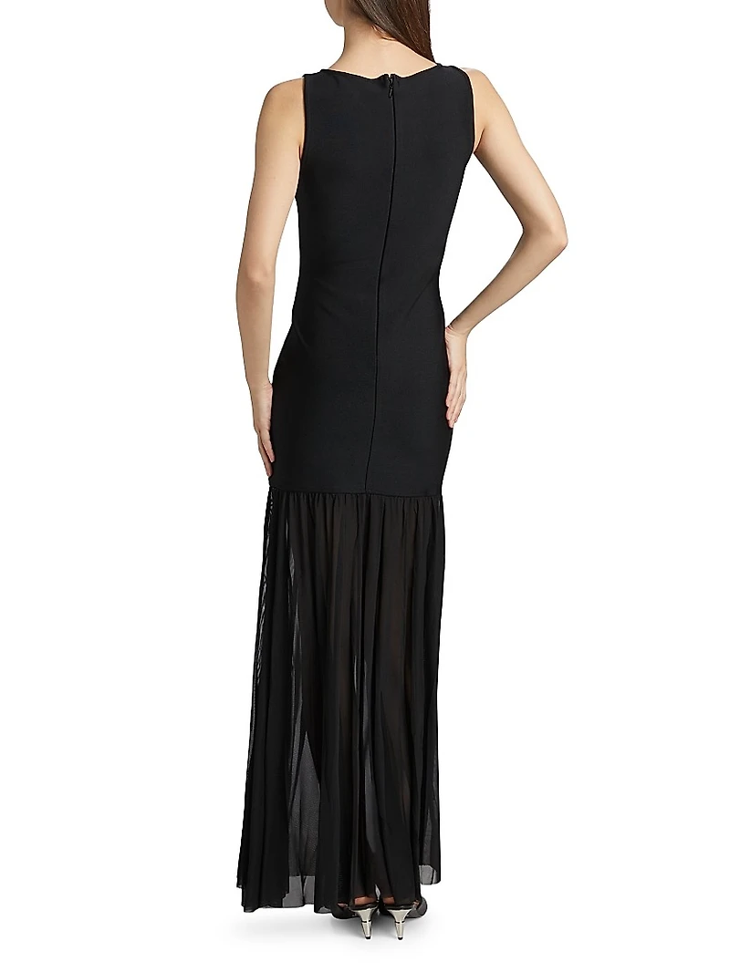 Athen Sleeveless Chiffon Skirt Cocktail Dress