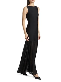 Athen Sleeveless Chiffon Skirt Cocktail Dress