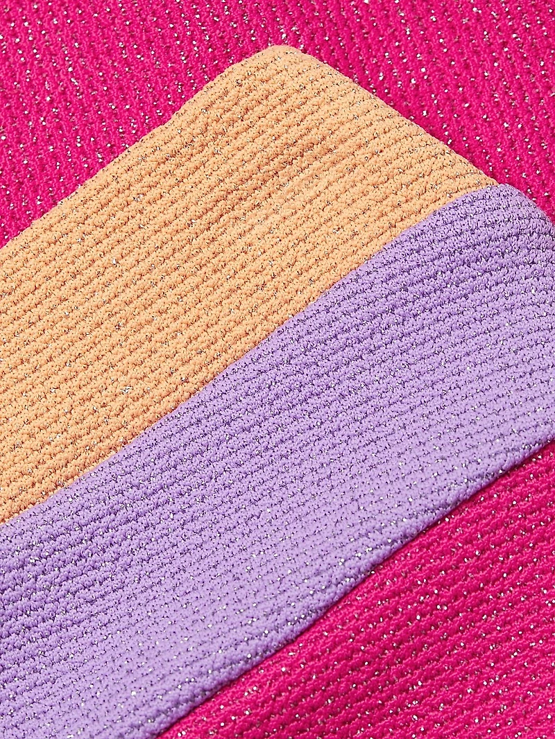 Heidi Metallic Colorblocked Bikini Bottom