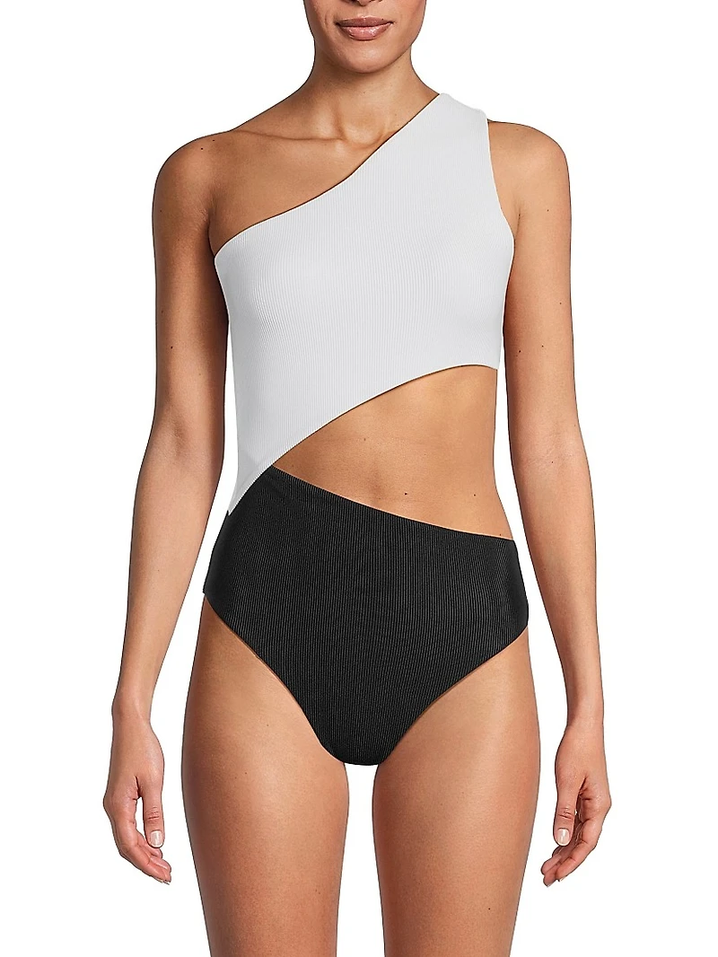 Celine Colorblocked One-Piece Swimsuit