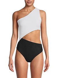 Celine Colorblocked One-Piece Swimsuit