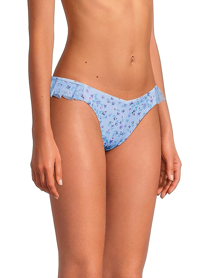 Paige Micro-Floral Bikini Bottom