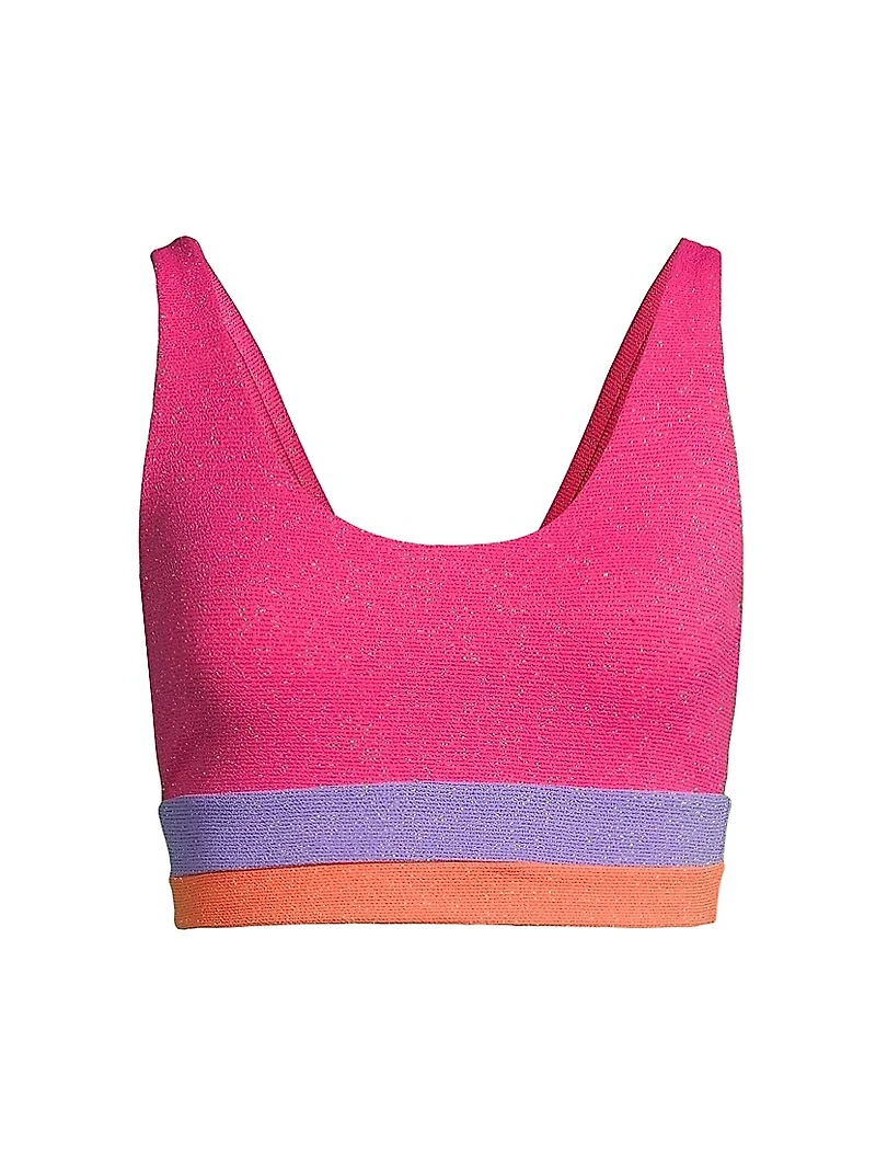 Mackenzie Metallic Bikini Top