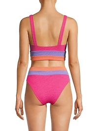 Mackenzie Metallic Bikini Top