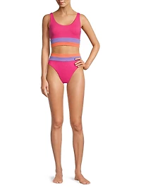 Mackenzie Metallic Bikini Top