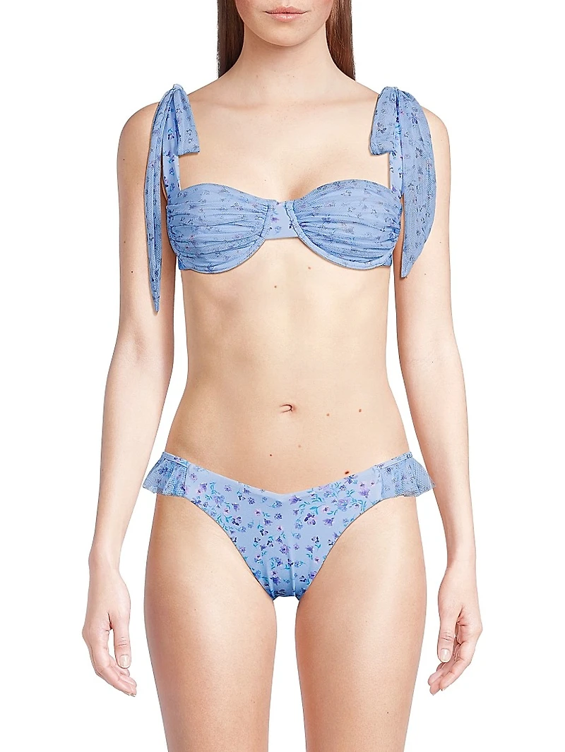 Drea Micro Floral Bikini Top