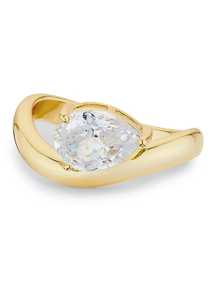 Nikita 14K-Gold-Plated & Cubic Zirconia Ring
