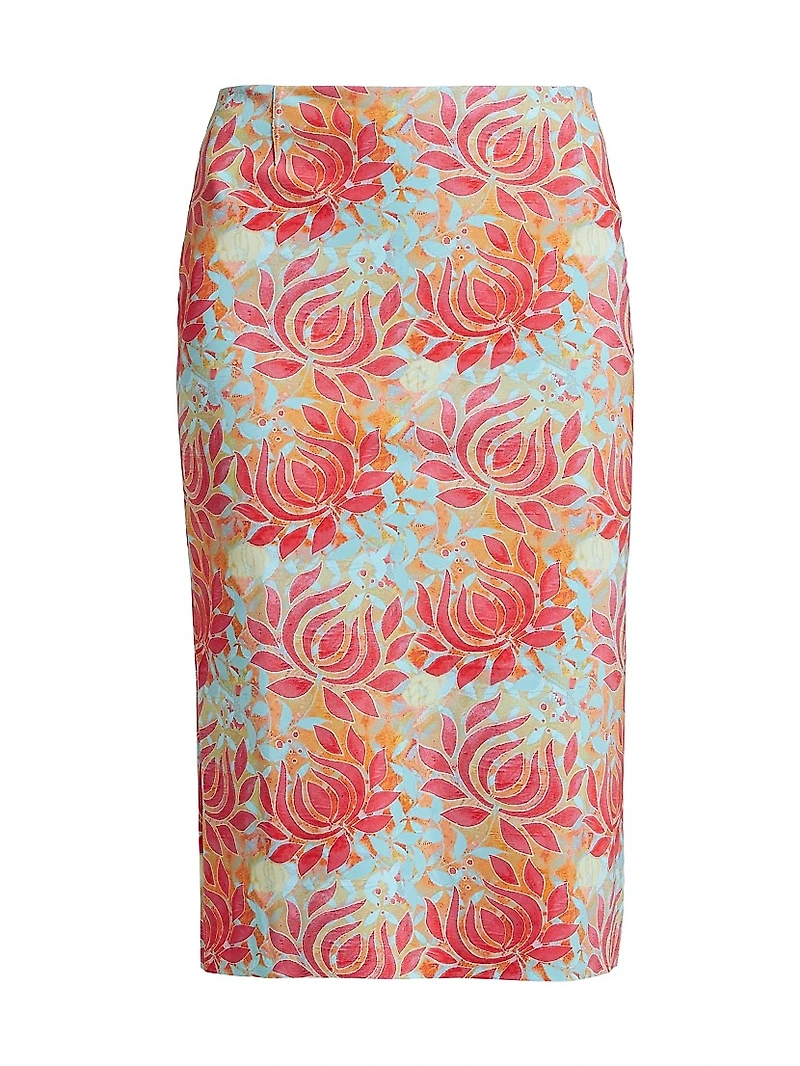 Lois Floral Pencil Skirt
