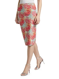 Lois Floral Pencil Skirt