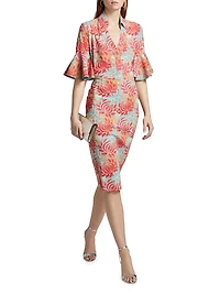 Lois Floral Pencil Skirt