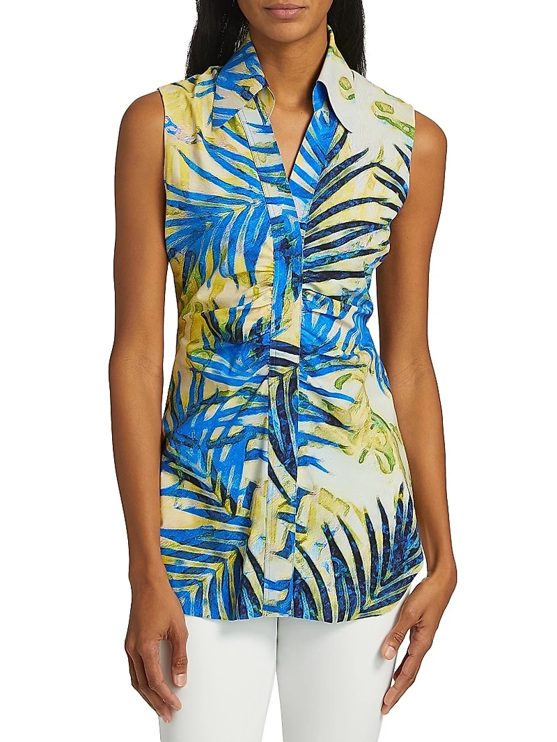 Tulum Botanic V-Neck Blouse
