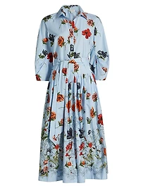 Raya Floral Fit & Flare Shirtdress