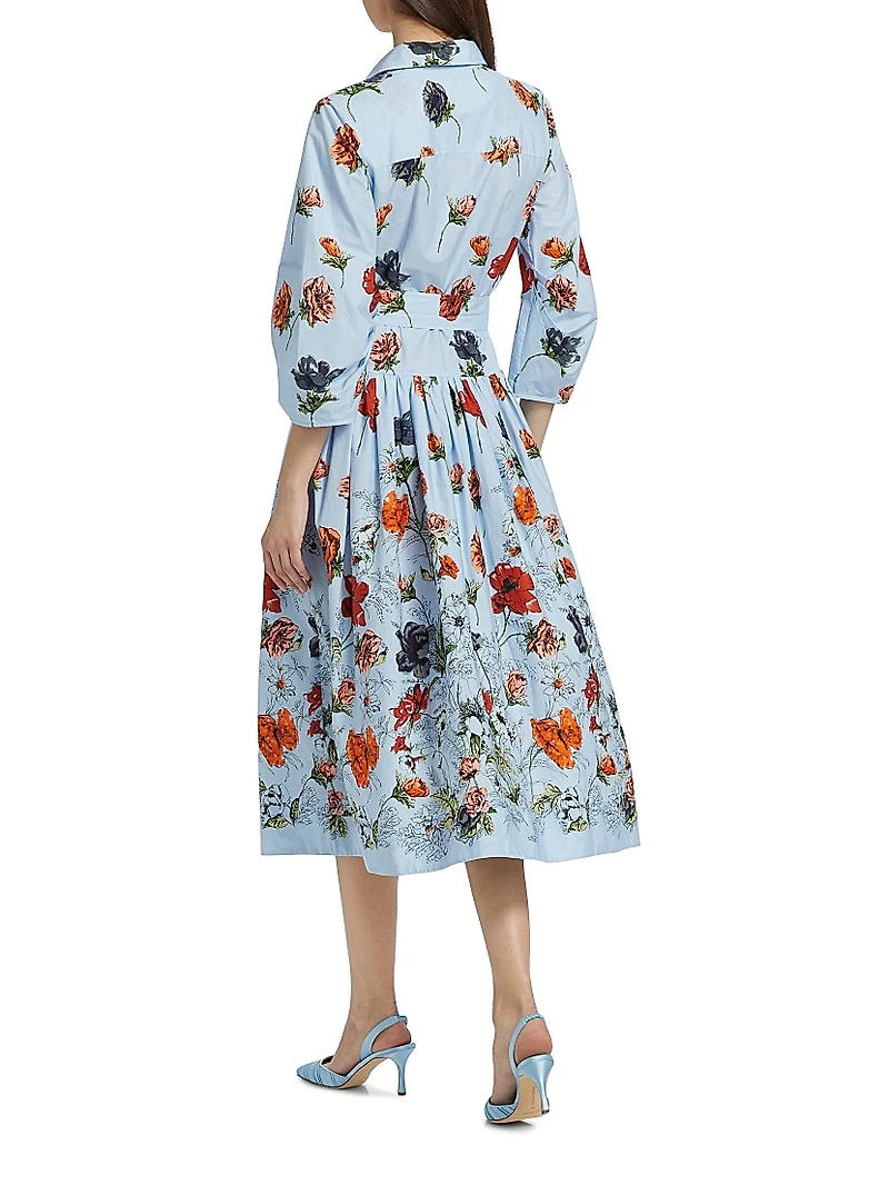 Raya Floral Fit & Flare Shirtdress