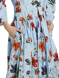Raya Floral Fit & Flare Shirtdress