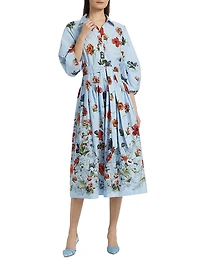 Raya Floral Fit & Flare Shirtdress