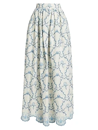 Tangelo Linen Maxi Skirt