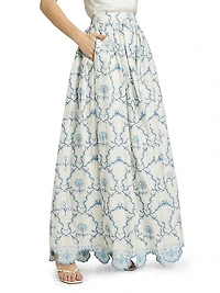 Tangelo Linen Maxi Skirt