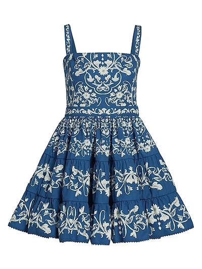 Lima Ribbons Tiered Minidress