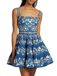 Lima Ribbons Tiered Minidress