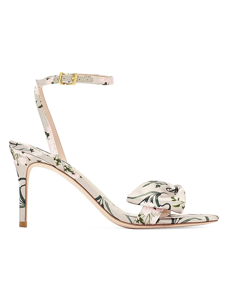 Chelsea 85MM Floral Satin Sandals