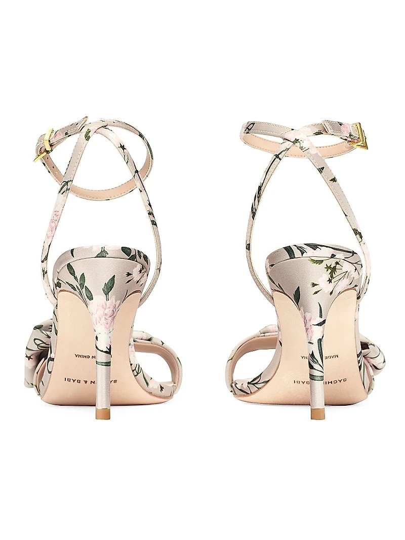 Chelsea 85MM Floral Satin Sandals