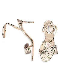 Chelsea 85MM Floral Satin Sandals