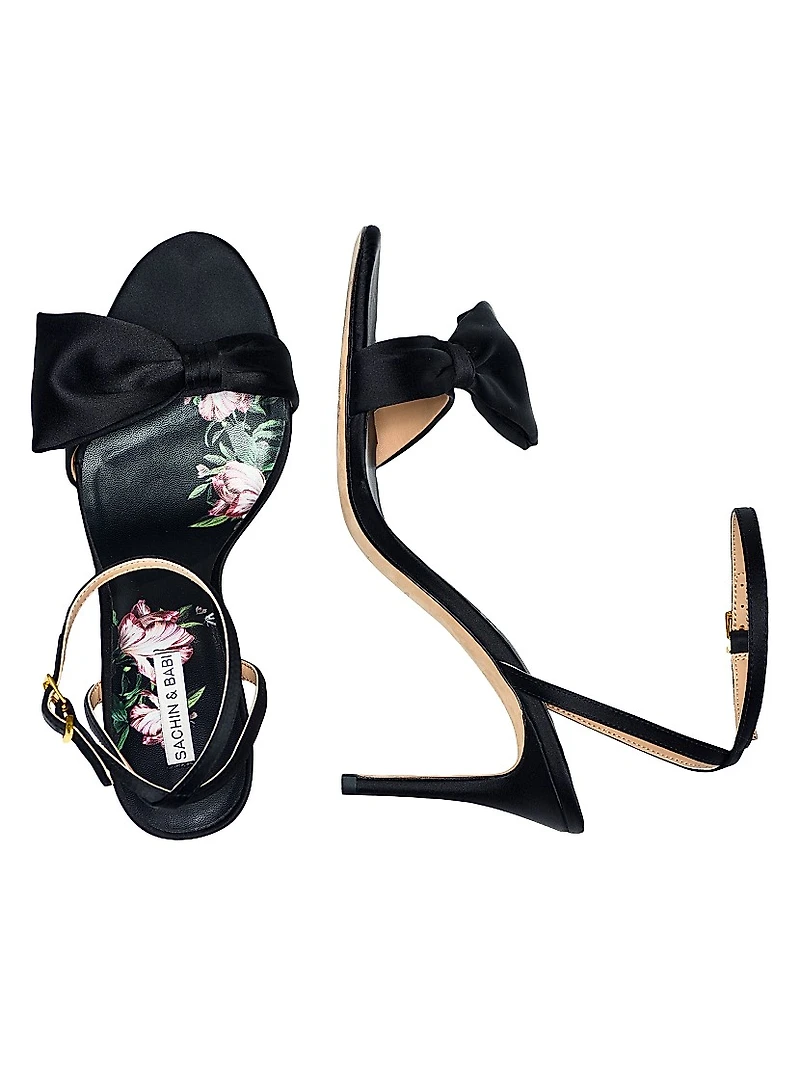 Chelsea Obi-Bow 85MM Satin Sandals