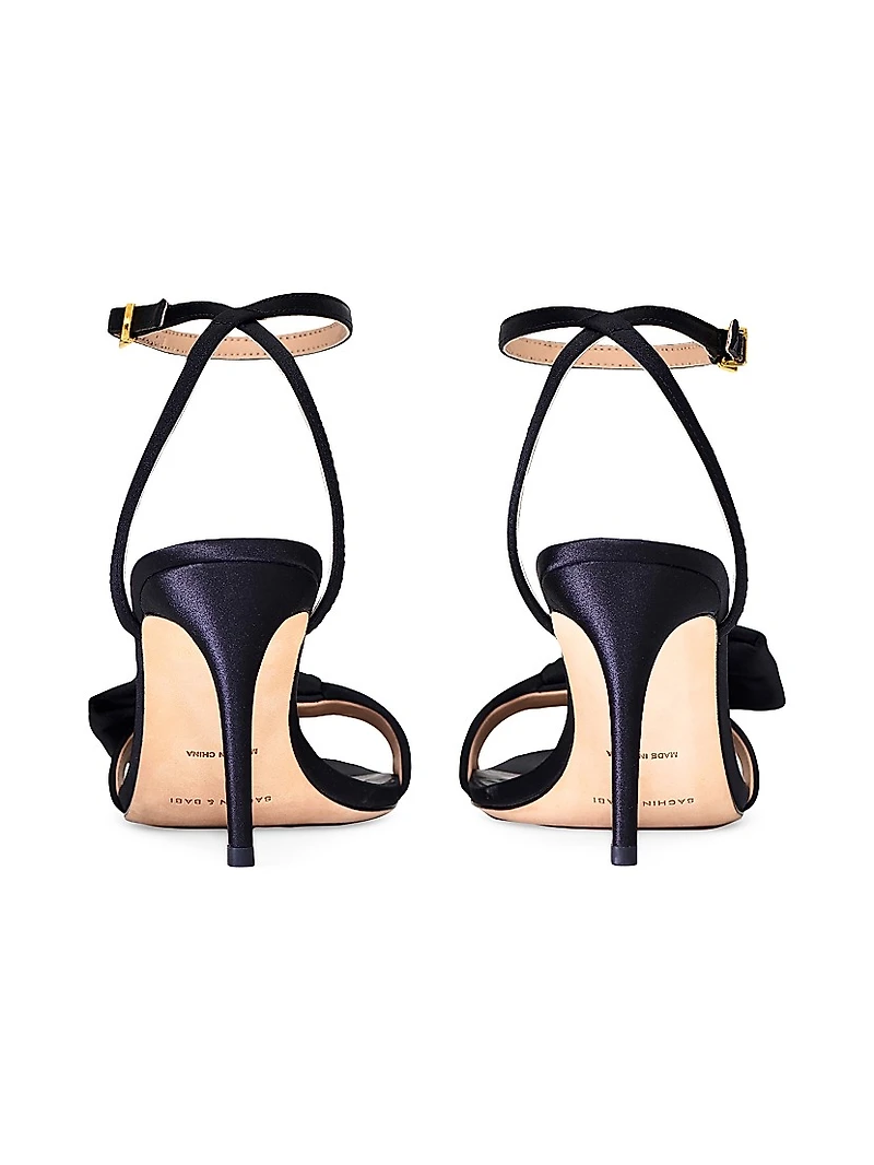Chelsea Obi-Bow 85MM Satin Sandals