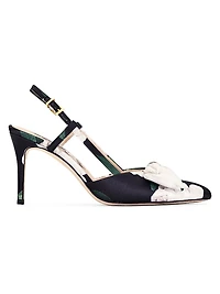 Lenox Obi-Bow 85MM Floral Satin Pumps
