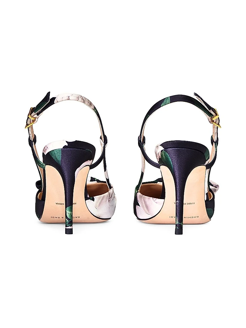 Lenox Obi-Bow 85MM Floral Satin Pumps