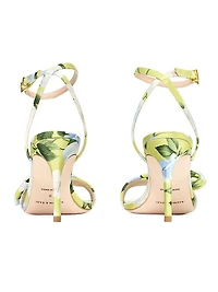 Chelsea 85MM Floral Satin Sandals