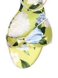 Chelsea 85MM Floral Satin Sandals