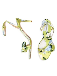Chelsea 85MM Floral Satin Sandals