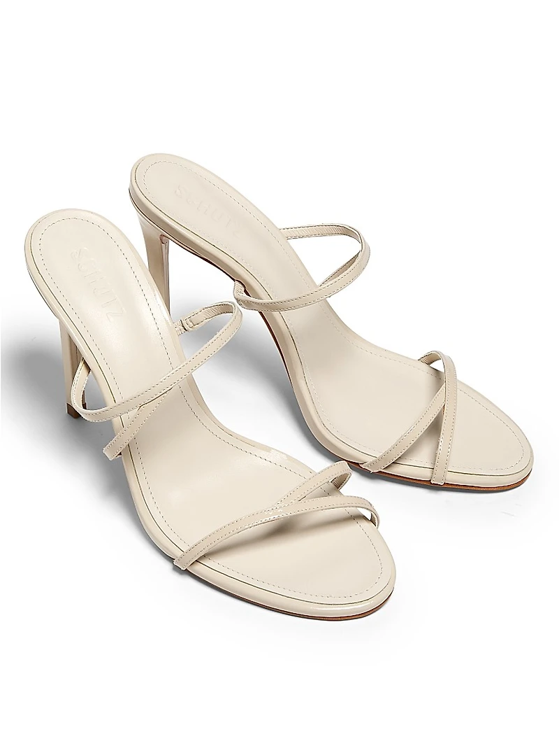 Diana 100MM Leather Stiletto-Heel Sandals