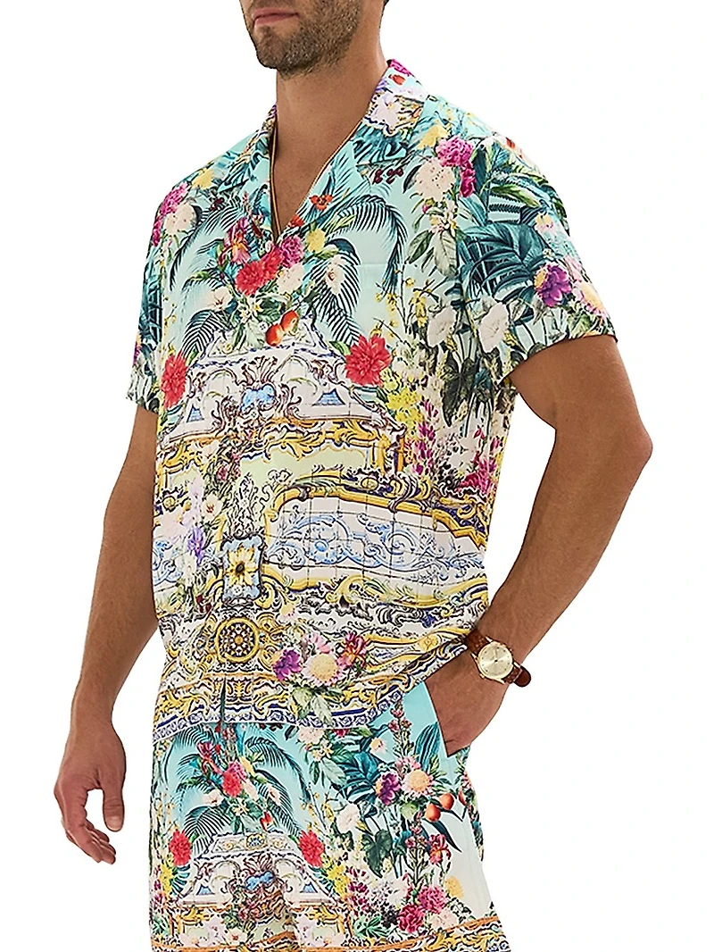 Gardens Of Queluz Gardquel Camp Shirt