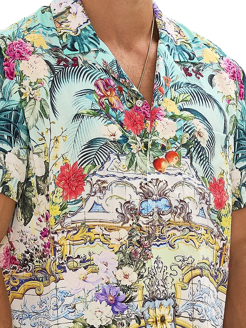 Gardens Of Queluz Gardquel Camp Shirt