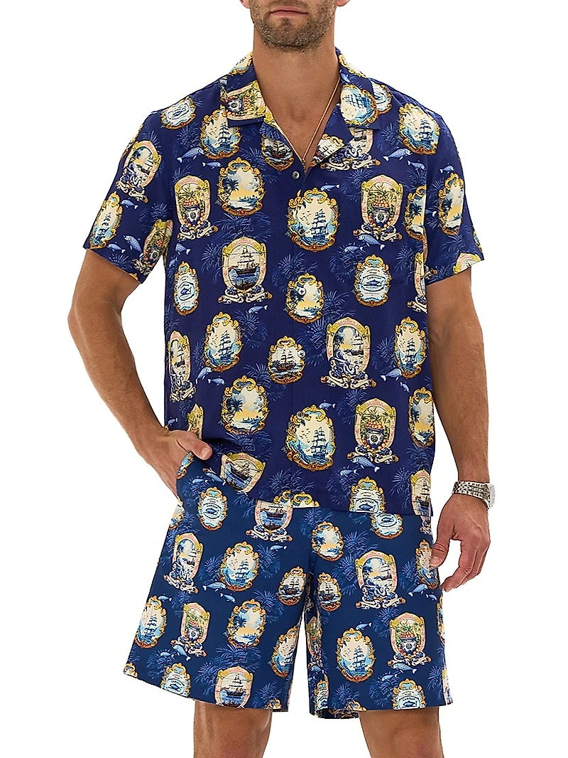 Song Of Saint Anthony Short-Sleeve Camp Shirt