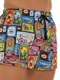 Saldomar Printed Drawstring Swim Shorts