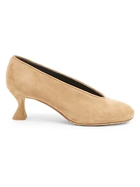 55MM Suede Duck-Heel Pumps