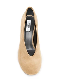 55MM Suede Duck-Heel Pumps