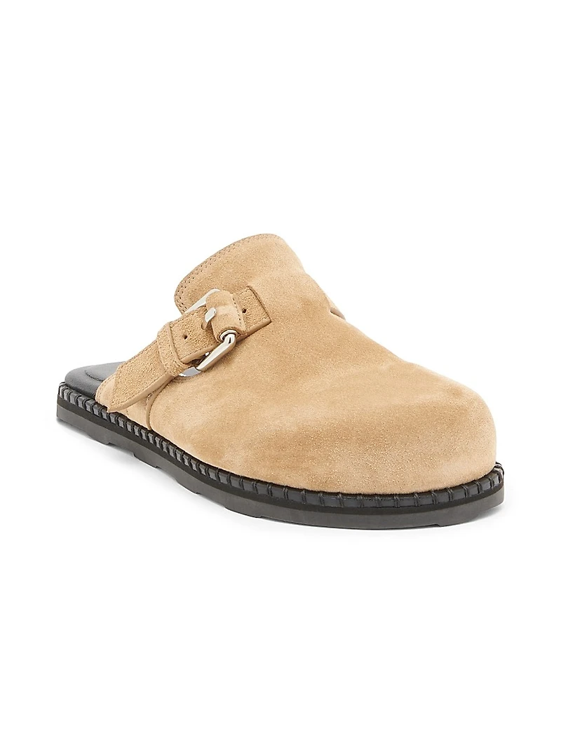 Sporty Suede Mules