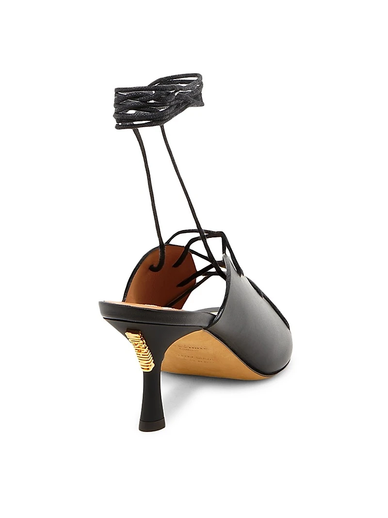 Laced Lettering 60MM Leather Sandals