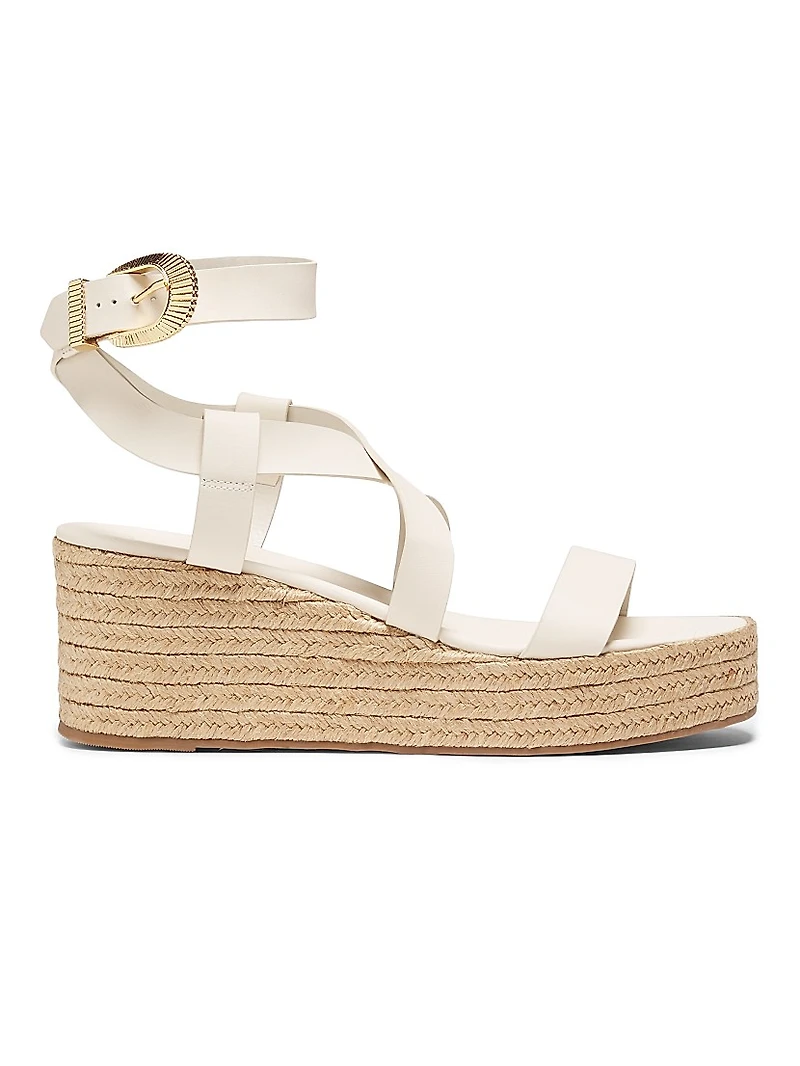 Harper Leather & Raffia Sandals