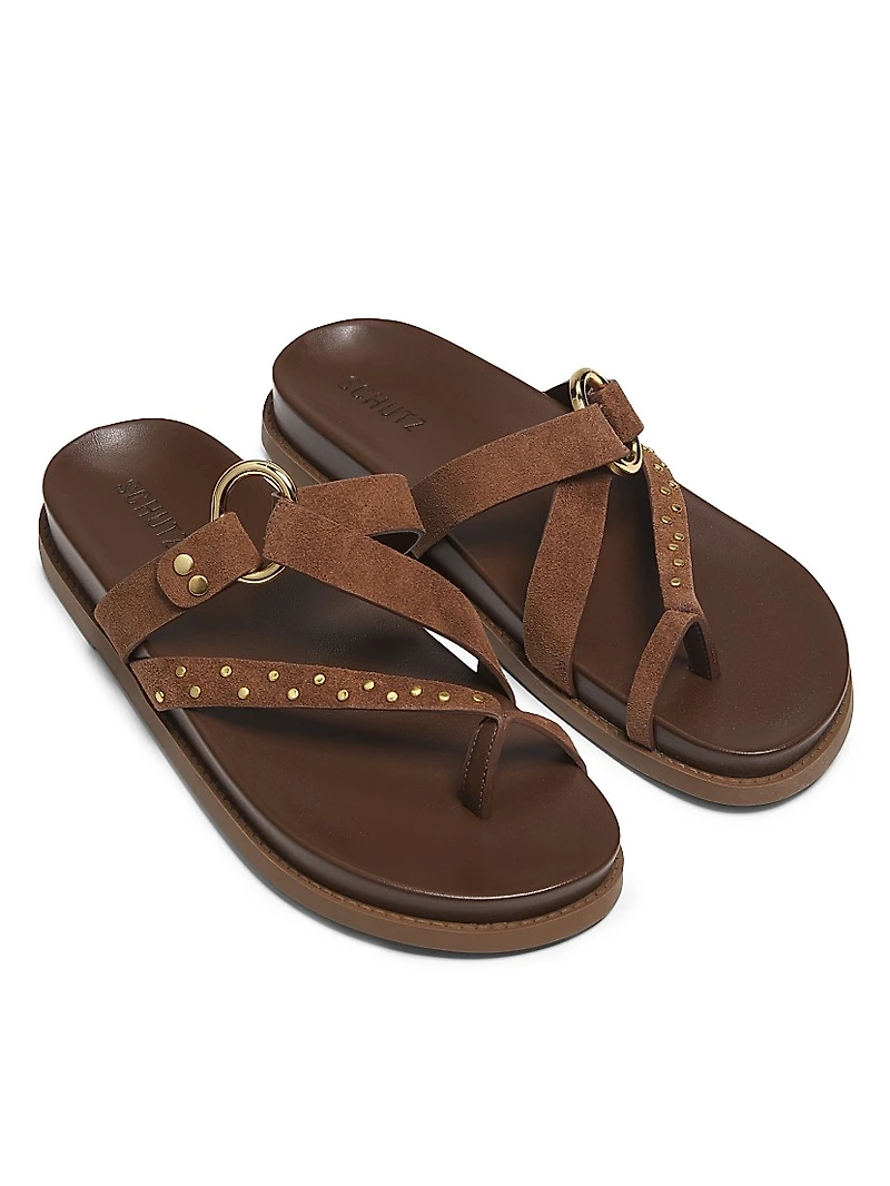 Aveline Studded Suede Sandals