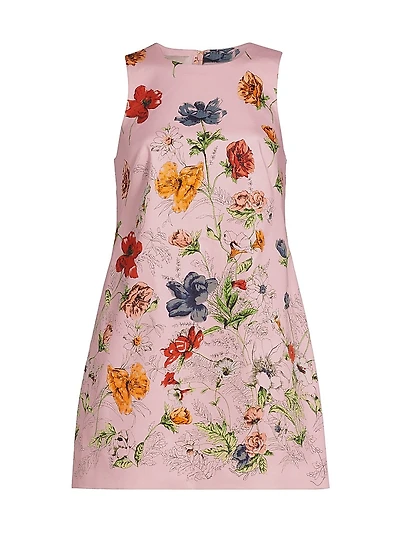 Mackenzie Floral Sleeveless A-Line Minidress