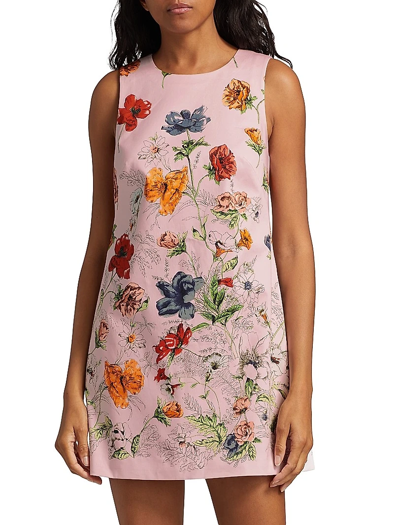 Mackenzie Floral Sleeveless A-Line Minidress
