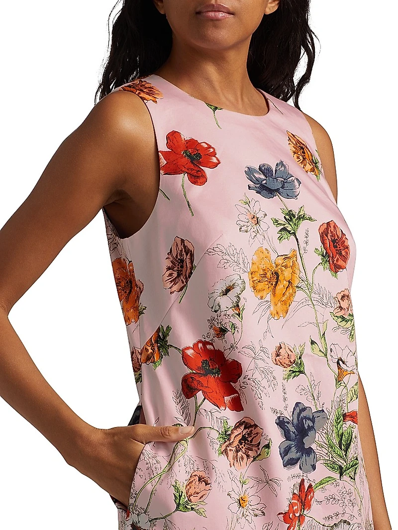 Mackenzie Floral Sleeveless A-Line Minidress